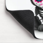 白い死んだ子ネコ猫のかわいいピンク日 マウスパッド (コーナー)