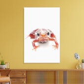 白い毒ストライプののダーツカエル キャンバスプリント (インサイチュ (リビング))