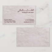 白い毛皮の石油エンジニアの名刺 名刺 (正面/裏面)