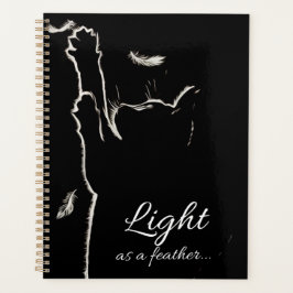 白い毛羽の黒い猫 プランナー手帳