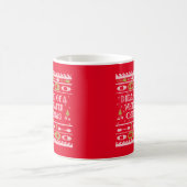 白い水のクリスマスレッドのグリーティングカの夢を見る コーヒーマグカップ (中央)