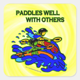 白い水のパドルが他の人と上手に スクエアシール