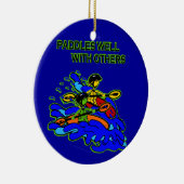 白い水のパドルが他の人と上手に セラミックオーナメント (右)