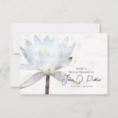 白い水ゆり花共有記憶葬儀 ノートカード (正面)