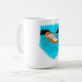 白い水ラフティングの垂木 コーヒーマグカップ (正面左)