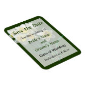 白い水仙のグループ Save the Date マグネット (右側)