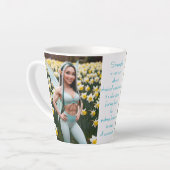 白い水仙の妖精 カフェラテマグ (左アングル)