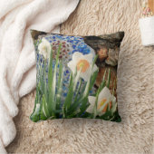 白い水仙の庭のクッション クッション (ブランケット)