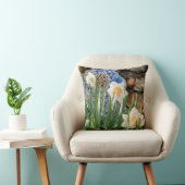 白い水仙の庭のクッション クッション (椅子)