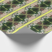 白い水仙の花バイブルックパーソナライズされた ラッピングペーパー (角)