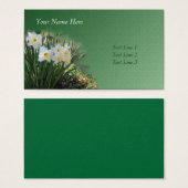 白い水仙の花芸術 (正面&裏面)