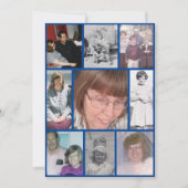 白い水仙を愛する思い出9年記念写真 招待状 (正面)