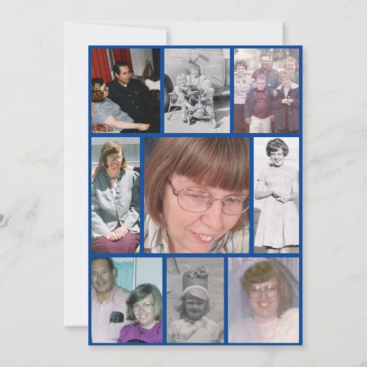 白い水仙を愛する思い出9年記念写真 招待状 (正面)