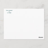 '白い水仙' ポストカード (裏面)