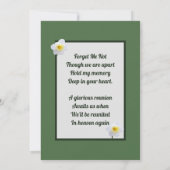 白い水仙 愛の記憶 広場 フォトメモリアル 招待状 (裏面)