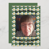 白い水仙 愛の記憶 広場 フォトメモリアル 招待状 (正面/裏面)