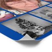 白い水仙 愛の記憶 ９枚の写真の追悼 ポスター (角)