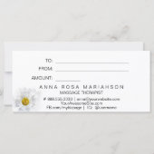 *~* 白い水彩のデイジーのハート ミニマリスト ガーリー (裏面)