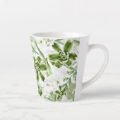 白い水彩花2 カフェラテマグ (右)