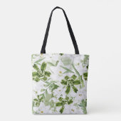 白い水彩花2 トートバッグ (裏面)