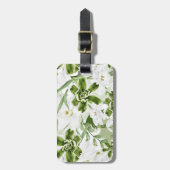 白い水彩花2 ラゲッジタグ (正面縦)