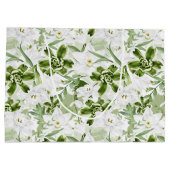 白い水彩花2 ラージペーパーバッグ (裏面)