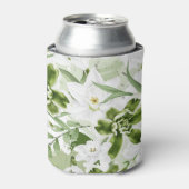 白い水彩花2 缶クーラー (缶正面)