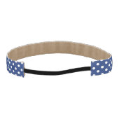 白い水玉模様が付いているパターン アスレチックヘッドバンド (裏面)