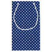 白い水玉模様が付いているパターン スモールペーパーバッグ (裏面)