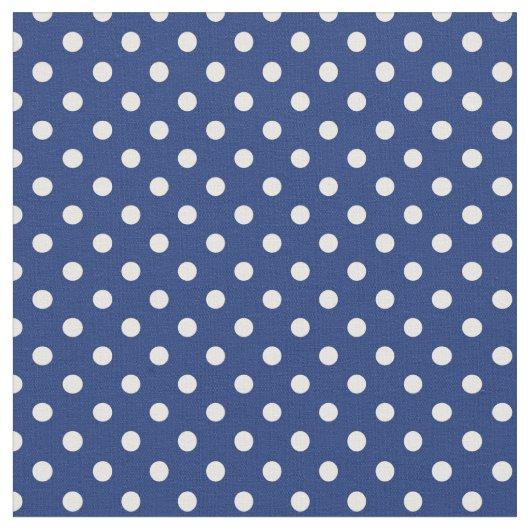 白い水玉模様が付いているパターン ファブリック (クローズアップ)