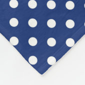 白い水玉模様が付いているパターン フリースブランケット (角)