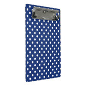 白い水玉模様が付いているパターン ミニクリップボード (アングル)