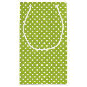 白い水玉模様が付いている春パターン スモールペーパーバッグ (裏面)