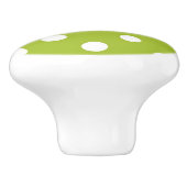 白い水玉模様が付いている春パターン セラミックノブ (側面)