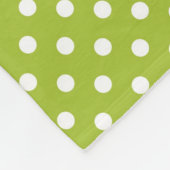 白い水玉模様が付いている春パターン フリースブランケット (角)