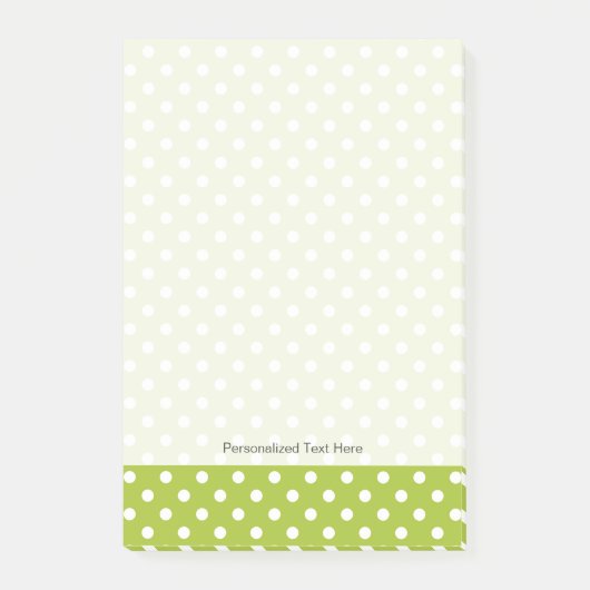 白い水玉模様が付いている春パターン ポストイット (正面)