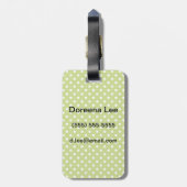 白い水玉模様が付いている春パターン ラゲッジタグ (裏面縦)