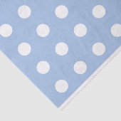 白い水玉模様が付いている淡いブルーのティッシュペーパー 薄葉紙 (詳細)