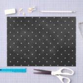 白い水玉模様との黒い汚れ色 薄葉紙 (クラフト)