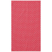 白い水玉模様とマンガボウ付き赤 テーブルクロス (正面)