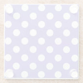 白い水玉模様の花 ガラスコースター (裏面)