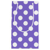 白い水玉模様の花 スモールペーパーバッグ (正面)