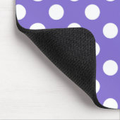 白い水玉模様の花 マウスパッド (コーナー)