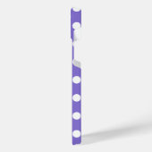 白い水玉模様の花 iPhoneケース (左側面)