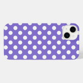 白い水玉模様の花 iPhoneケース (裏面横)