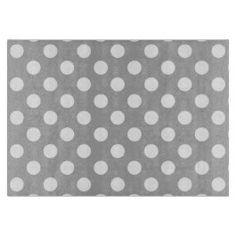 白い水玉模様をグレーに カッティングボード