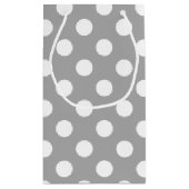 白い水玉模様をグレーに スモールペーパーバッグ (裏面)