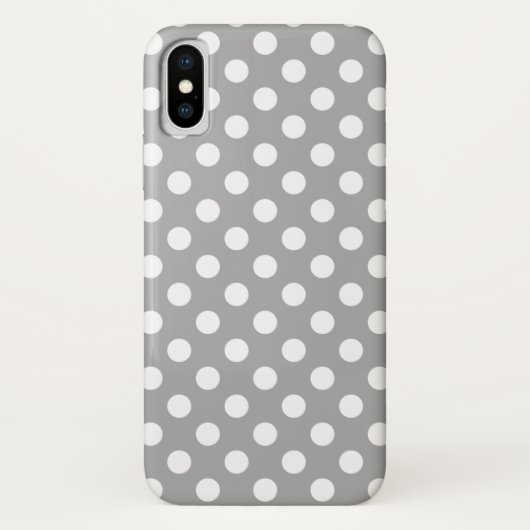 白い水玉模様をグレーに Case-Mate iPhoneケース (裏面)