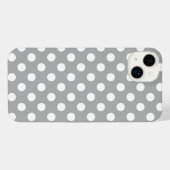 白い水玉模様をグレーに iPhoneケース (裏面横)