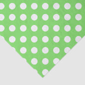 白い水玉模様をリンゴ緑 薄葉紙 (詳細)